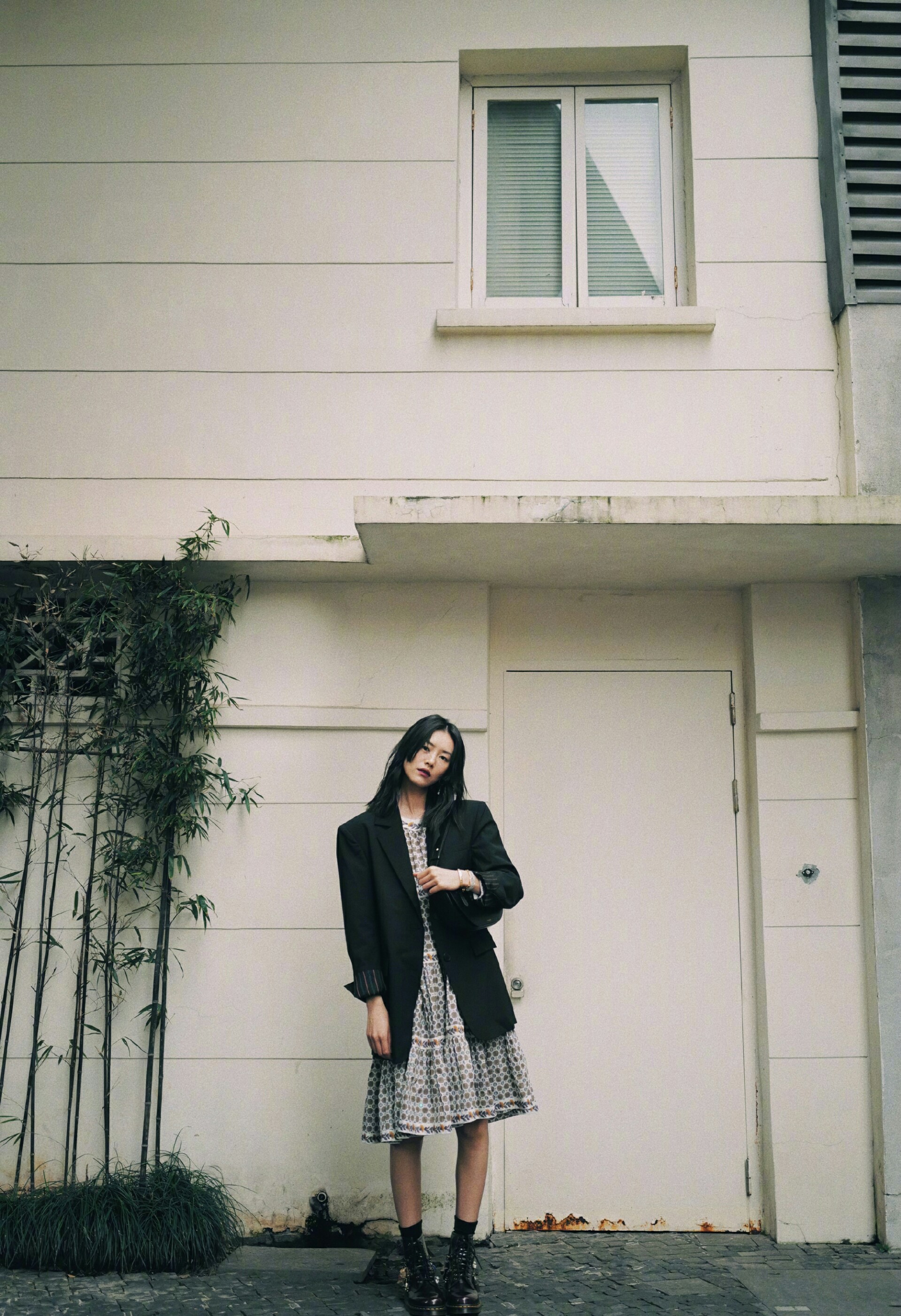 刘雯羊羔绒外套搭配女,刘雯冬季外套怎么搭配