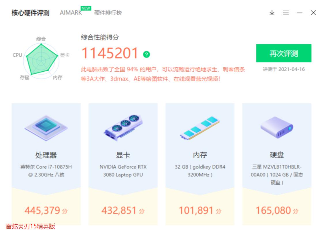 雷蛇与外星人,外星人笔记本x17对比雷蛇灵刃17