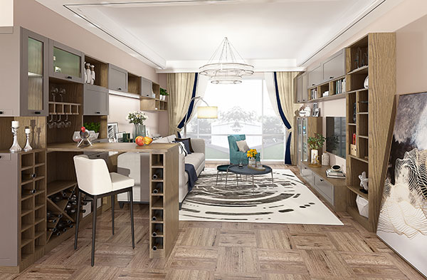 定制客厅装修效果图,客厅家居定制