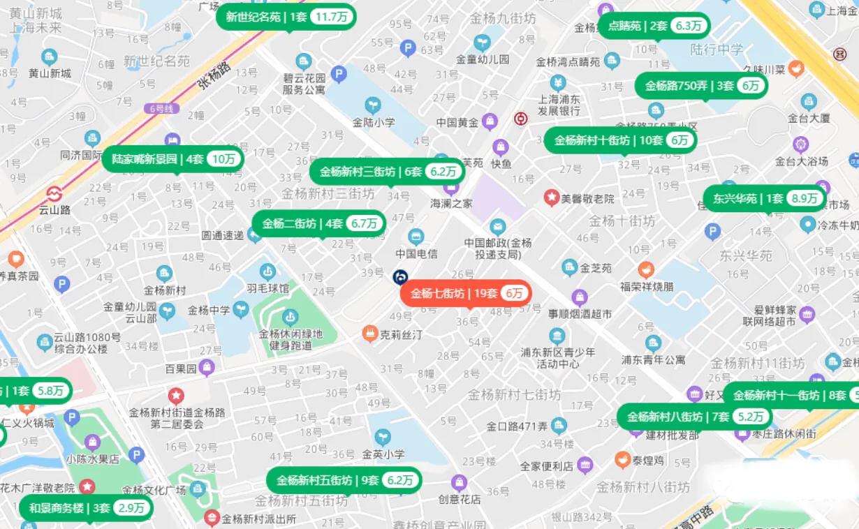 未来5年浦东金杨七街坊规划,浦东金杨七街坊楼盘