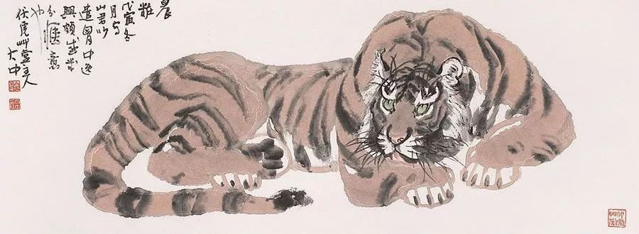 他笔下的虎充满了人的柔情与善意