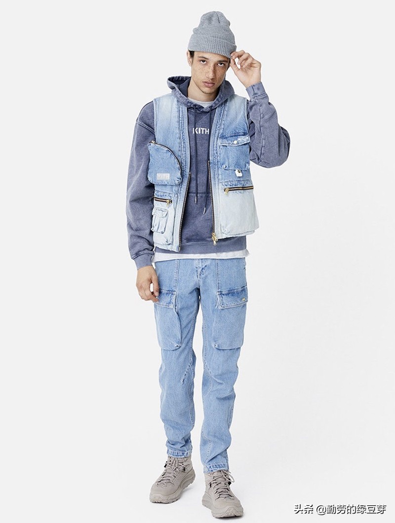 kith2023的夏季风格,kith迷彩拉链连帽外套