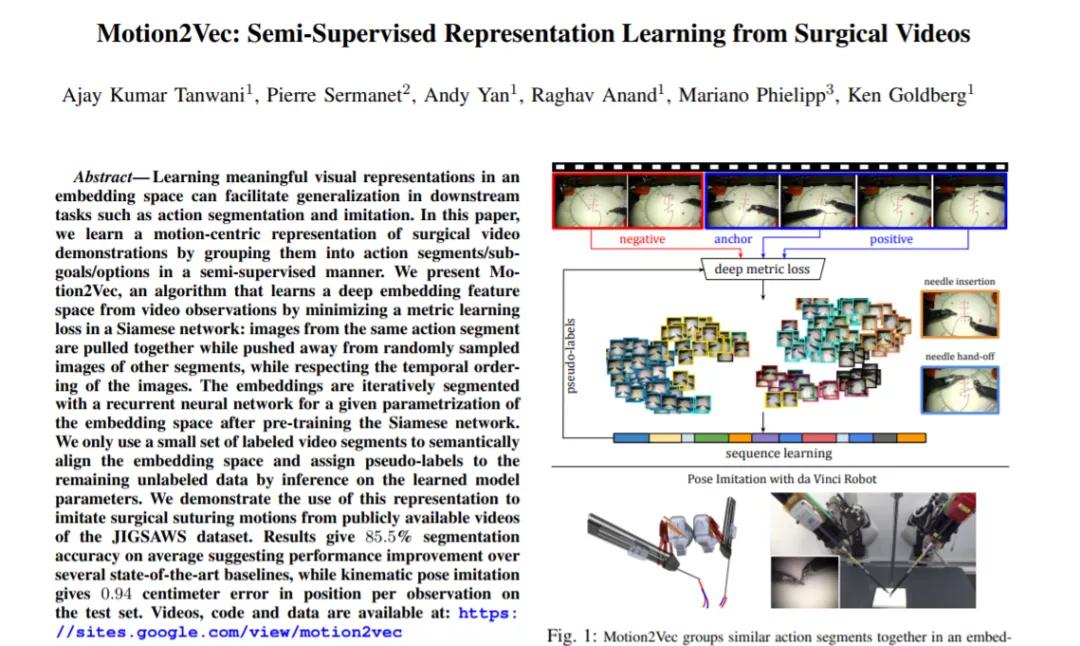 谷歌联手伯克利给机器人上网课！观看8位医生手术视频学缝合