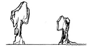 中式庭院石头造景效果图,庭院景观置石技法