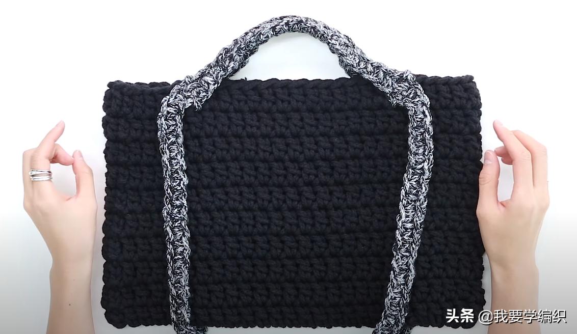 最简单钩编小包包,手工钩织迷你版手提包包编织教程
