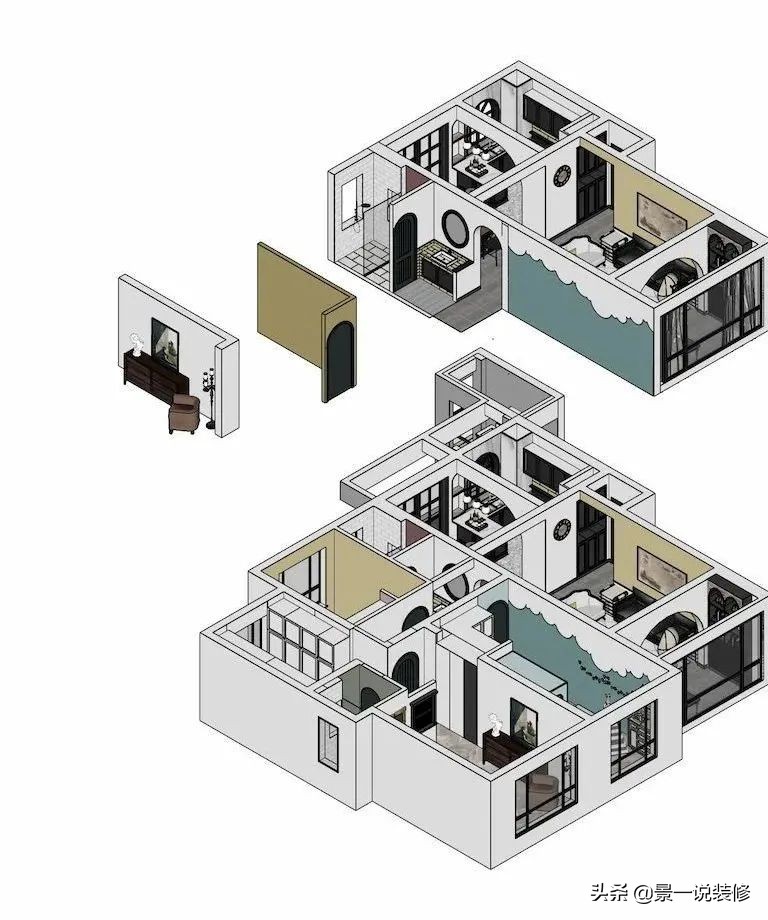 146㎡四室改三室，美式乡村混搭风，装修花费58万，漂亮