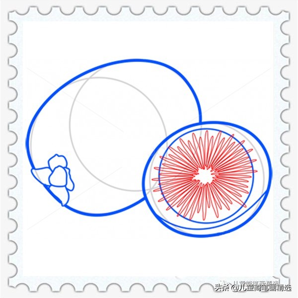 猕猴桃怎么画简笔画简单又好看,猕猴桃简笔画怎么画好玩又简单