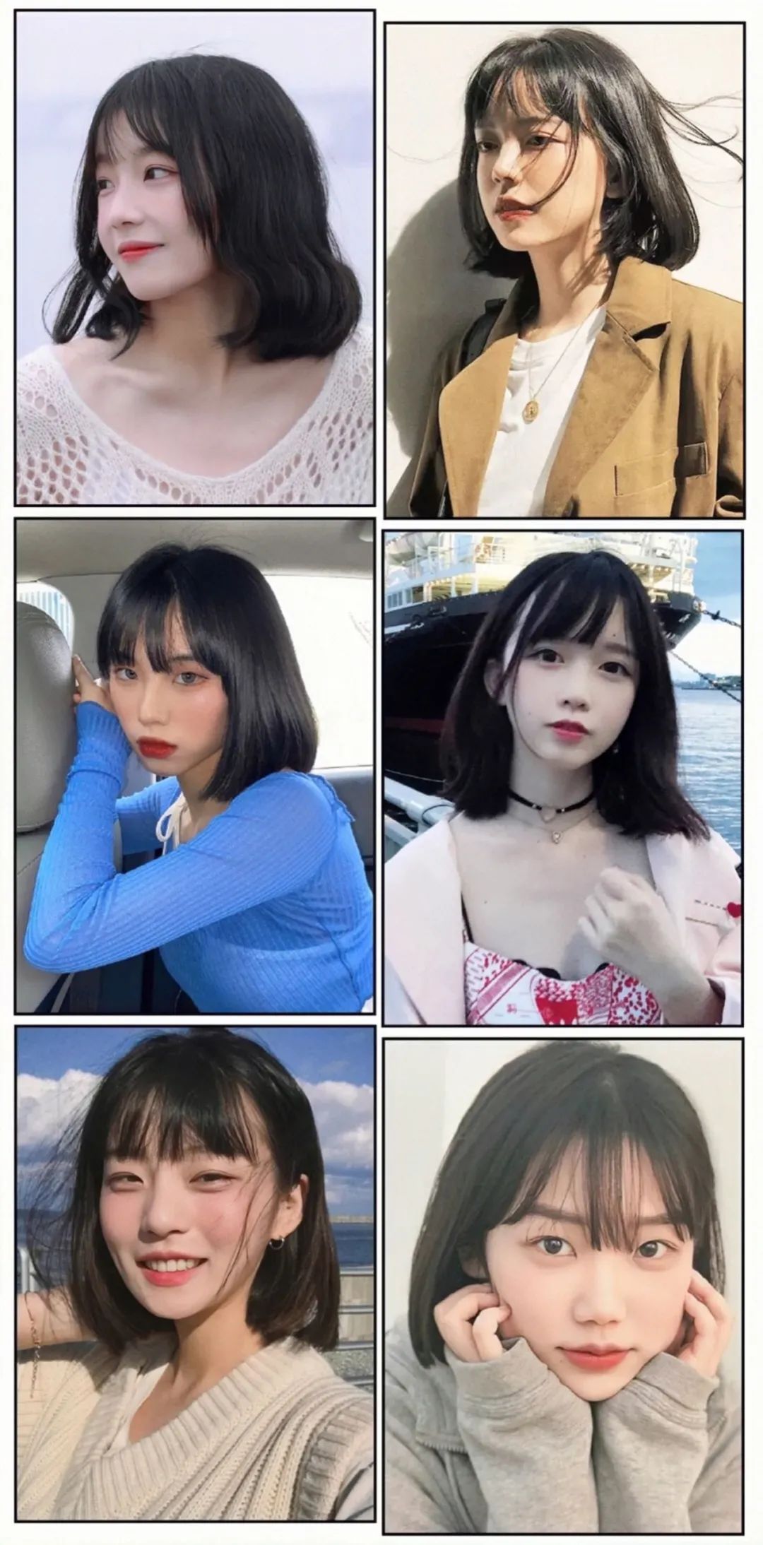 2021网红爆款发型短发戴狗啃刘海,头发2020流行发型显脸小