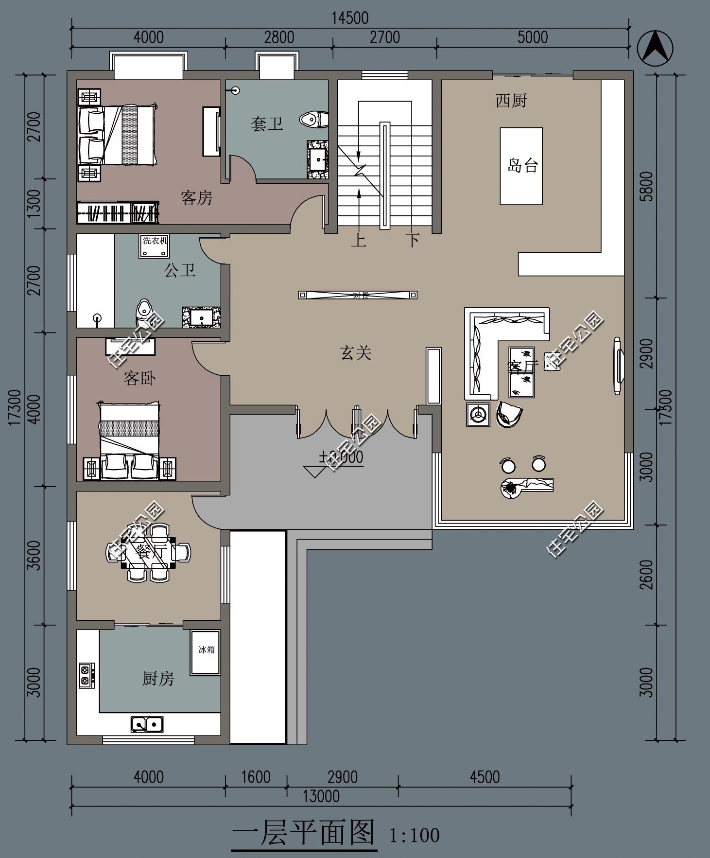 14×17米带地下室的中式合院，适合农村养老，比洋房都美