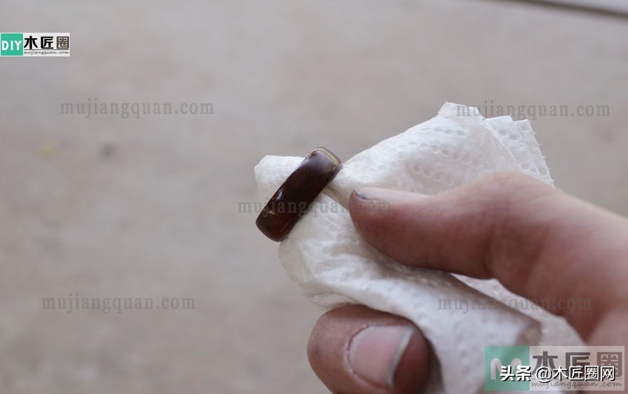 自制檀木戒指,木头雕刻戒指手工工具