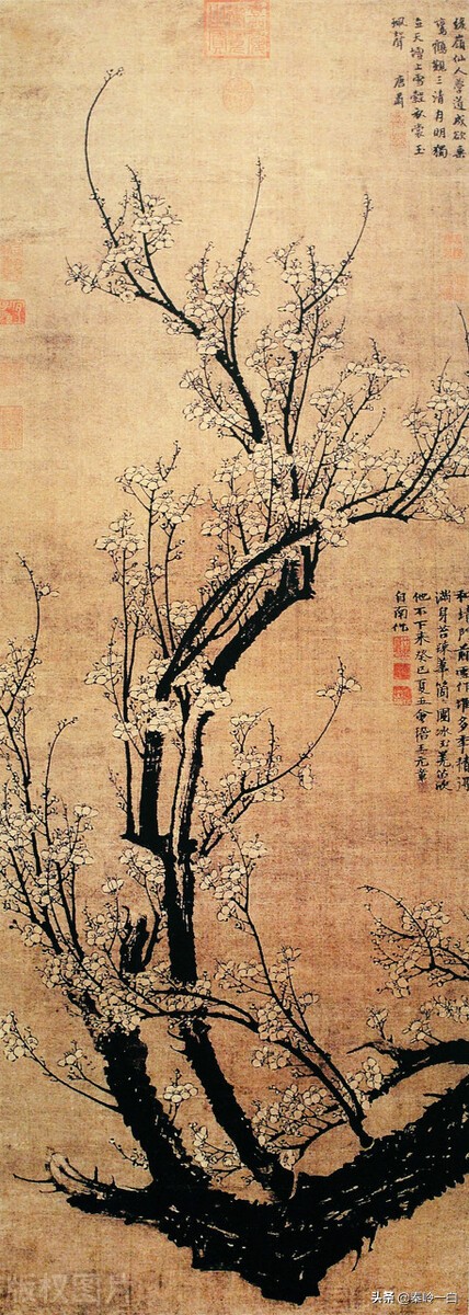 王冕是元朝末年的著名诗人与画家,元朝著名画家王冕的书画作品欣赏