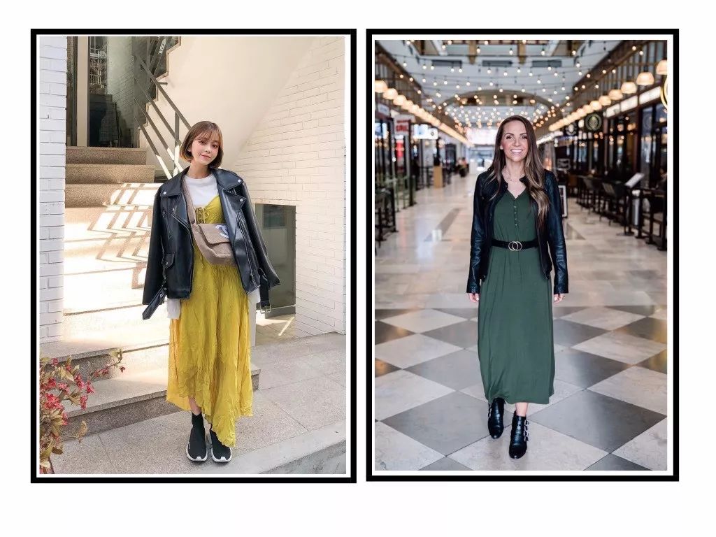 没想到皮夹克还有减龄的作用！“人间芭比”lisa和超模都在穿