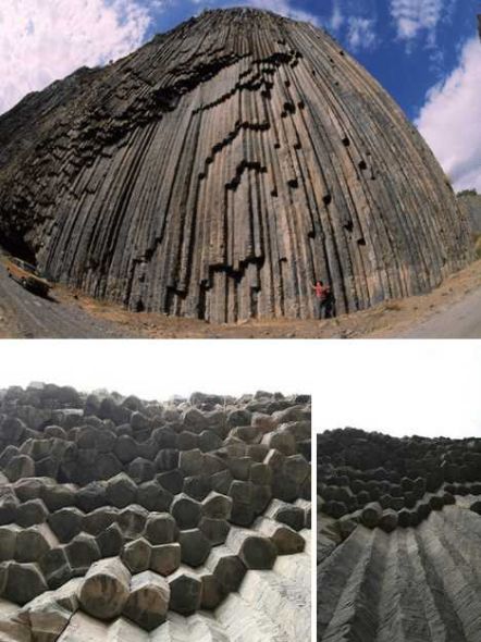 七星岩自然奇观图片,玄武岩奇景