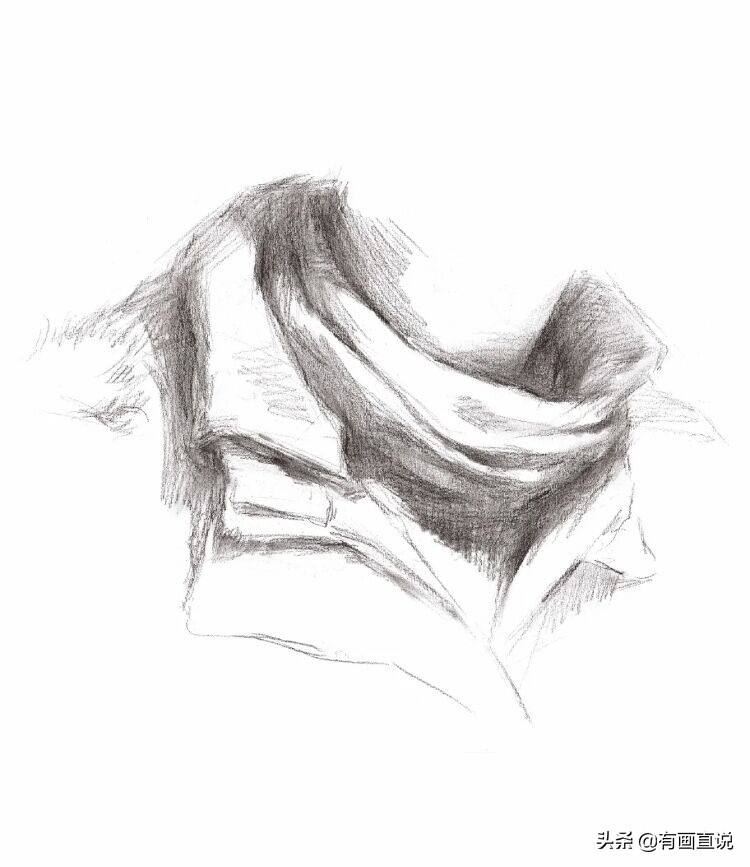 素描绘画中你容易忽略的细节，衬布和衣服的刻画，分享课程素材
