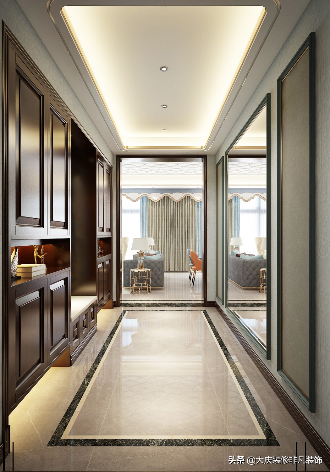 大庆绿城御园别墅装修,御园简约现代装修风格