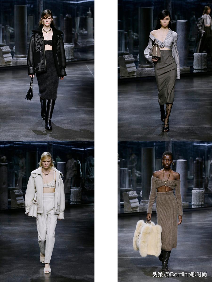 Fendi2021秋冬，芬迪，传承的优雅，简单轮廓中更为潮流时尚