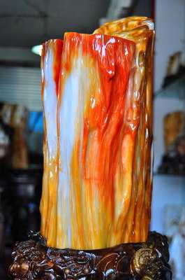 时来运转之陨石,硅化木极品