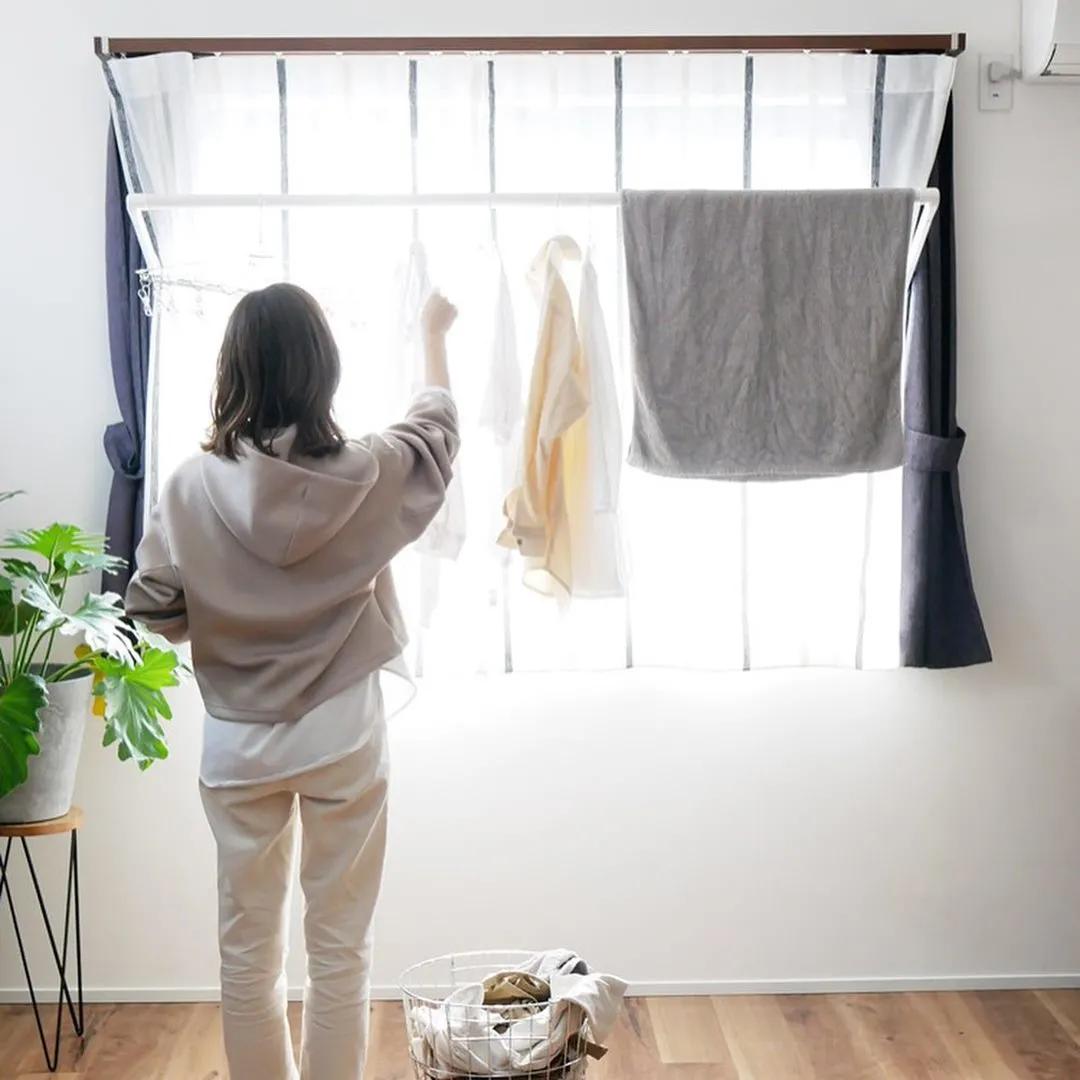 日本无阳台晾衣,日本主妇阳台晾衣
