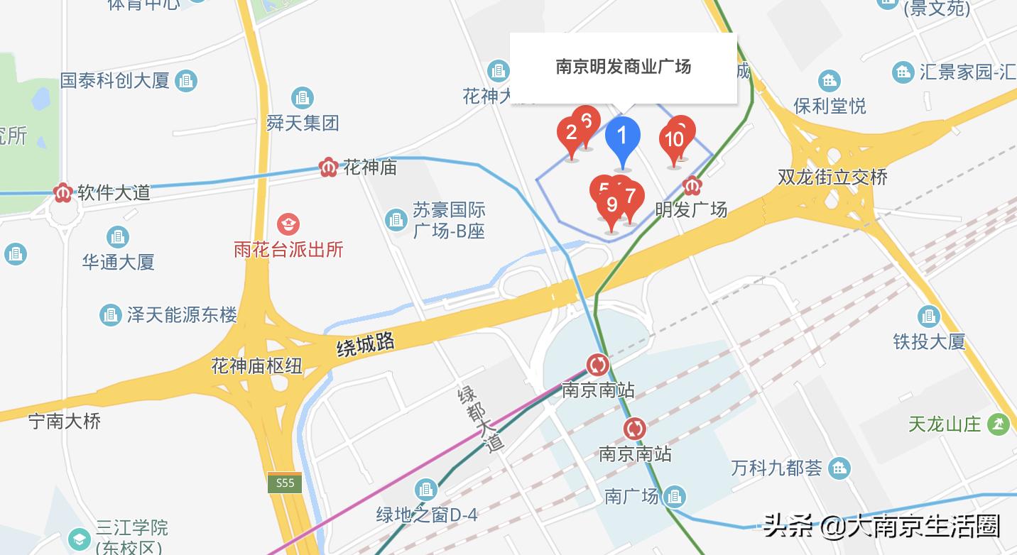 南京南站附近商场购物中心,南京南站旁边的商场