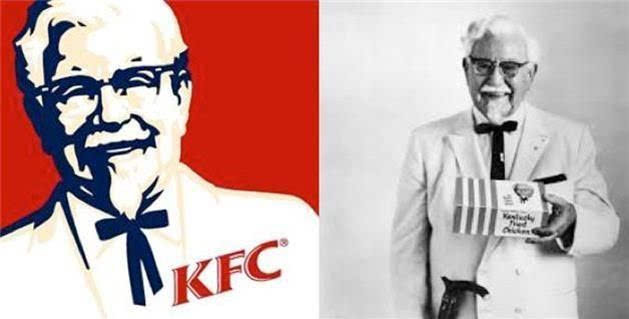 肯德基爷爷说：“我的微笑就是最好的商标”