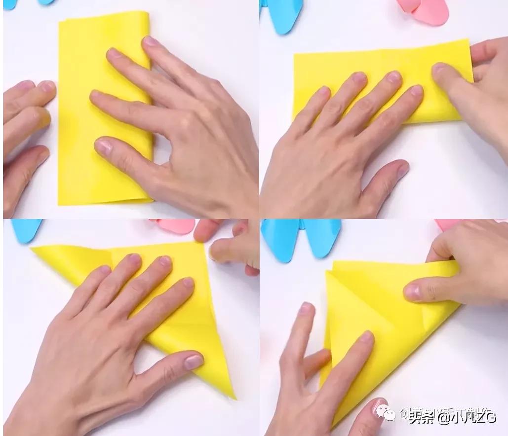 一张纸折精美花蝴蝶教程,会飞纸蝴蝶折法慢教程