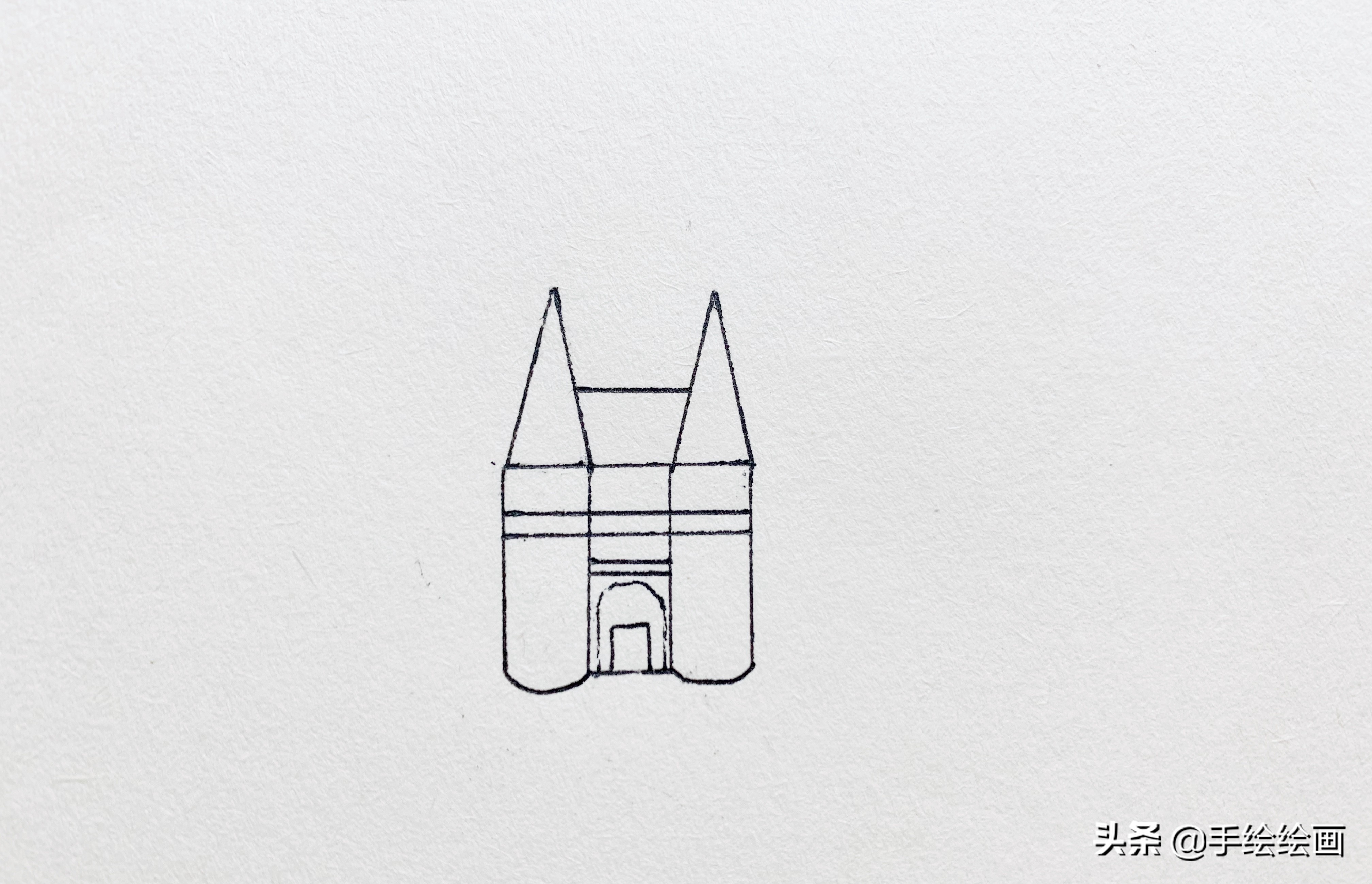 画城堡简笔画幼儿园,童话城堡怎么画简笔画