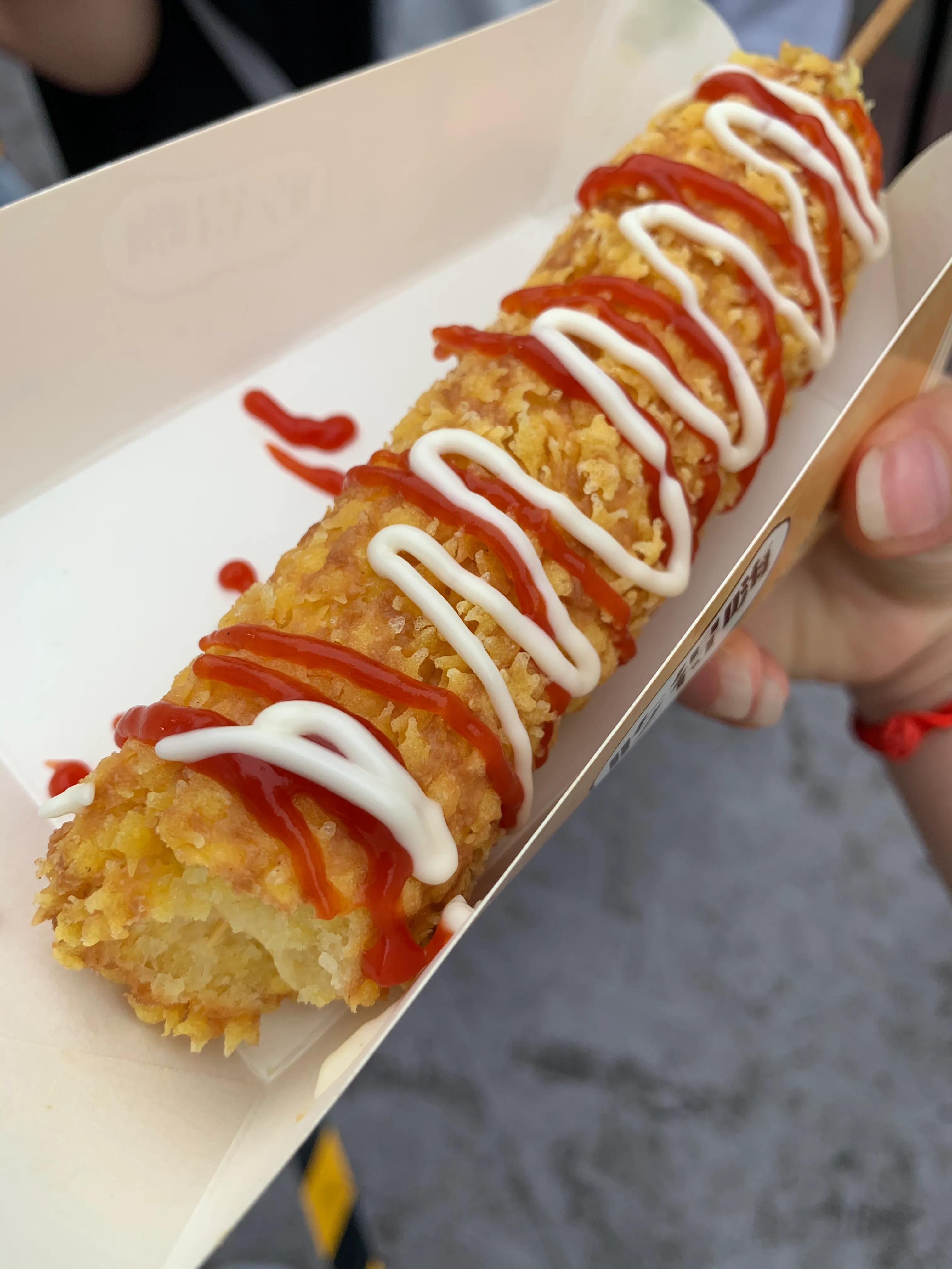 韩国的芝士热狗真的好吃吗,韩国正宗热狗