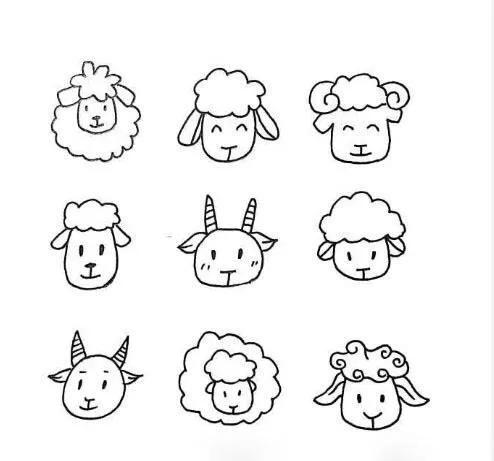 一组可爱的小动画简笔画作品，手账哄娃必备！