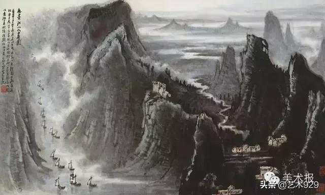 国画山水名家名段欣赏李可染,李可染画逆光山水一绝后附视频