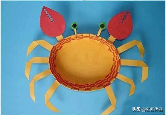 跟宝贝一起完成小螃蟹手工制作,手工制作幼儿园简单手工螃蟹