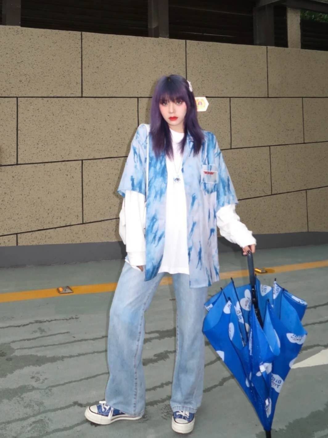 蓝色清爽穿搭,小清新穿搭夏季蓝色系