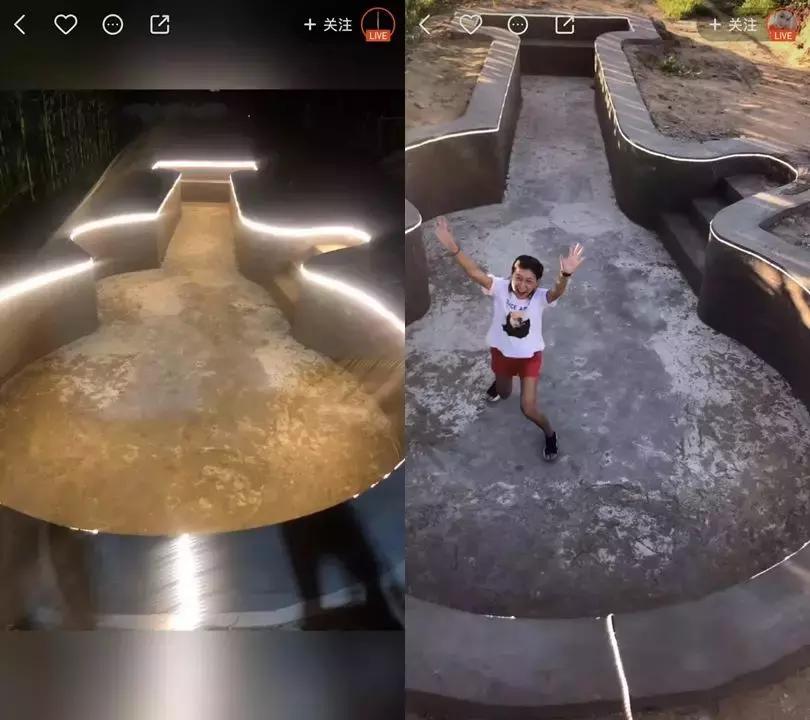 直播吉他泳池修建进度条，快手一天*放播**270万|今日爆款