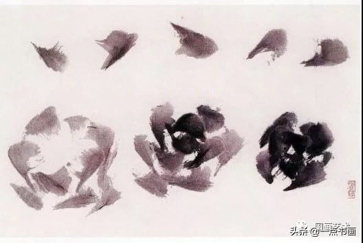 萧朗教你画花卉牡丹芍药画法,写意画牡丹叶画法教程
