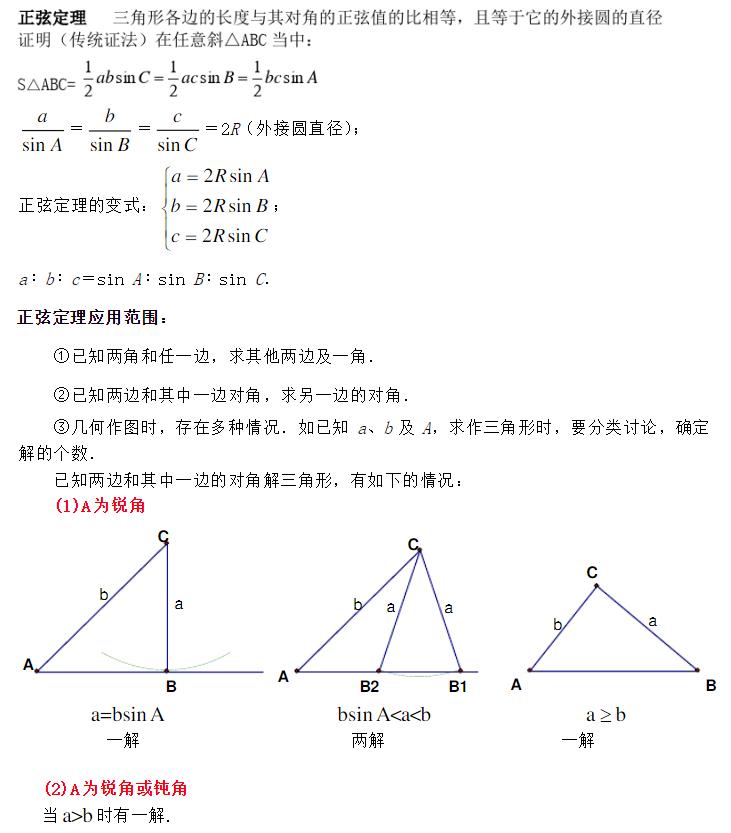 解斜三角形的原理,初中解斜三角形各类型题方法总结