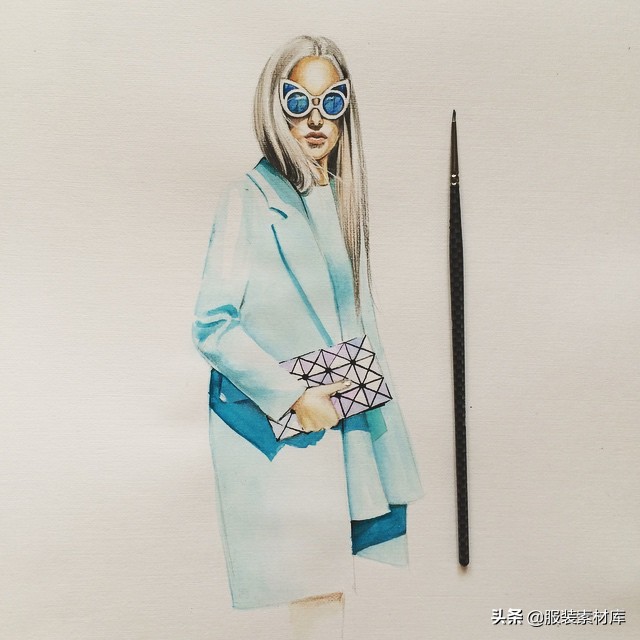 100幅手绘画图片大全,时装画手绘100例书
