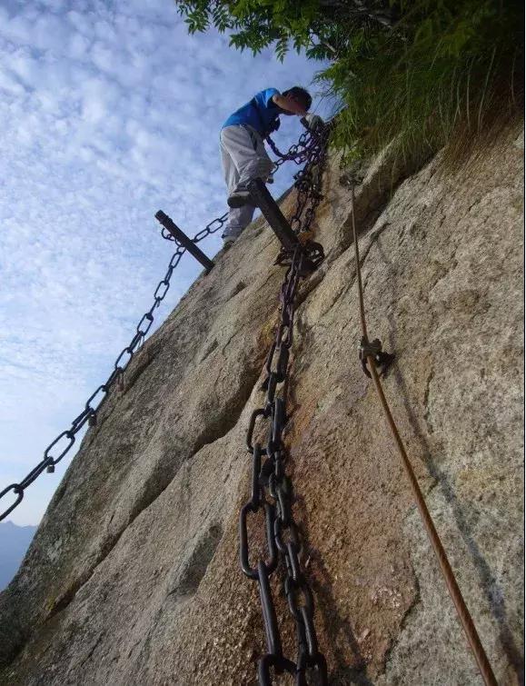 华山最险鹞子翻身,华山鹞子翻身官方拍照