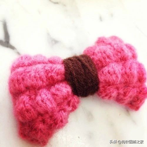 钩针蝴蝶结教程全过程,钩针蝴蝶结图解大全视频