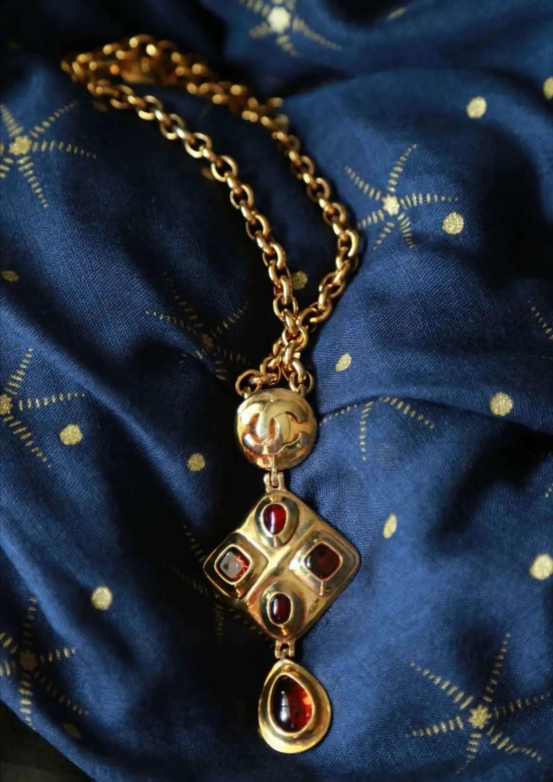 chanel香奈儿中古项链,中古饰品vintage香奈儿