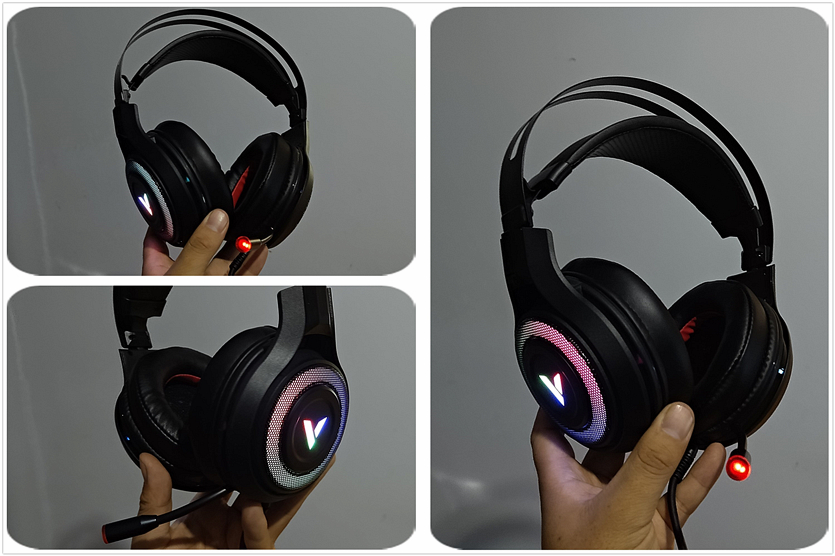 雷柏vh500耳机立体声,雷柏VH650RGB游戏耳机