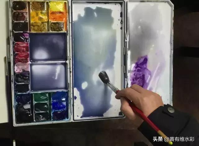 水彩画山风景入门,远山画法入门教程