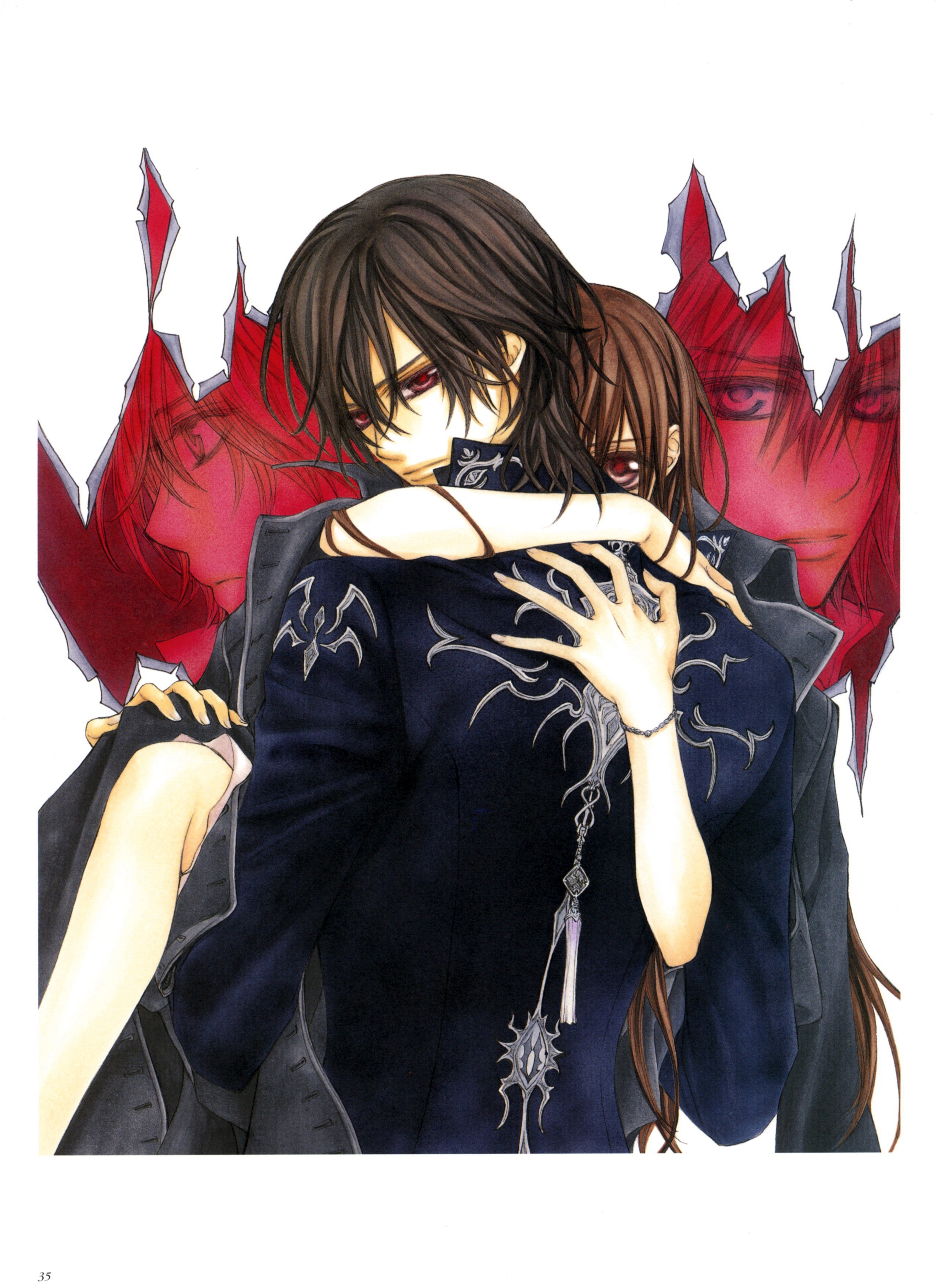 暗黑风吸血鬼动漫图片,吸血鬼骑士漫画手绘