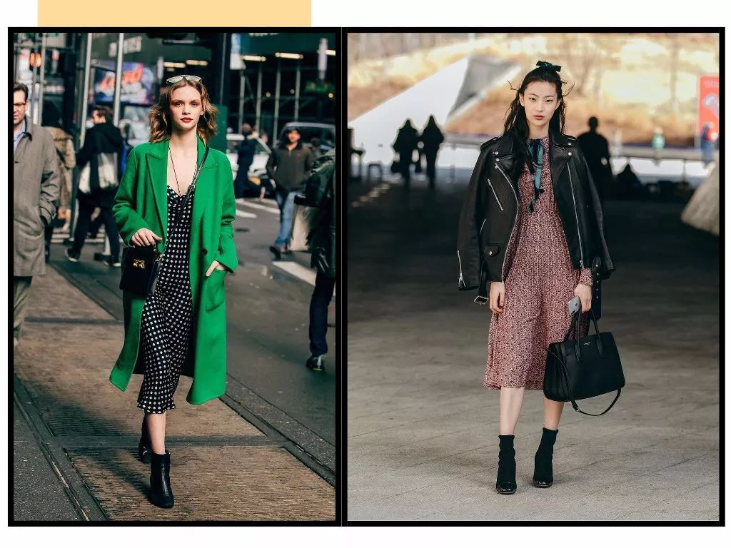 韩国look穿搭,冬穿搭韩系裙装