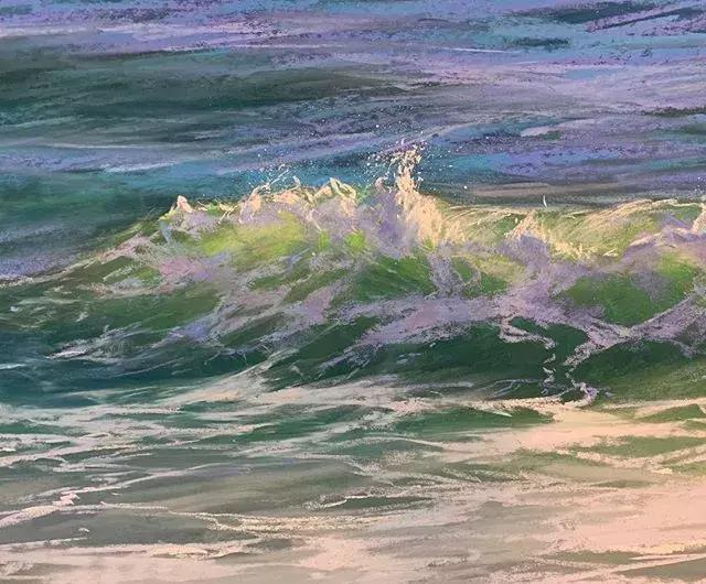 画海浪俯视,画海浪水粉画