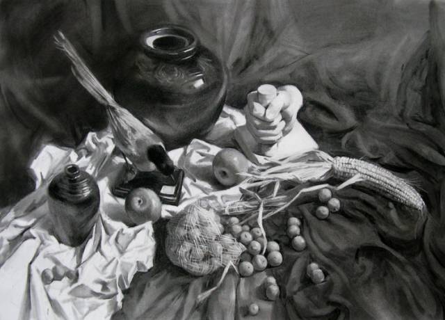 素描衬布的画法和步骤,你掌握了平面图的绘画方法了吗