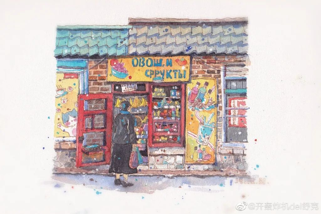 意境钢笔水彩画步骤,钢笔水彩画临摹简单入门