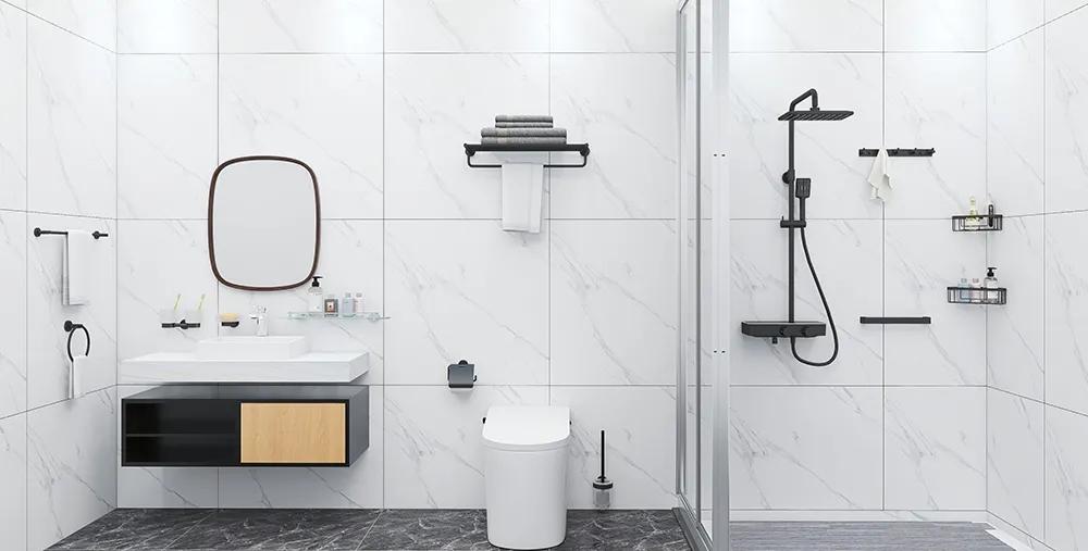 浴室置物架打孔好还是免打孔好,浴室免打孔整理