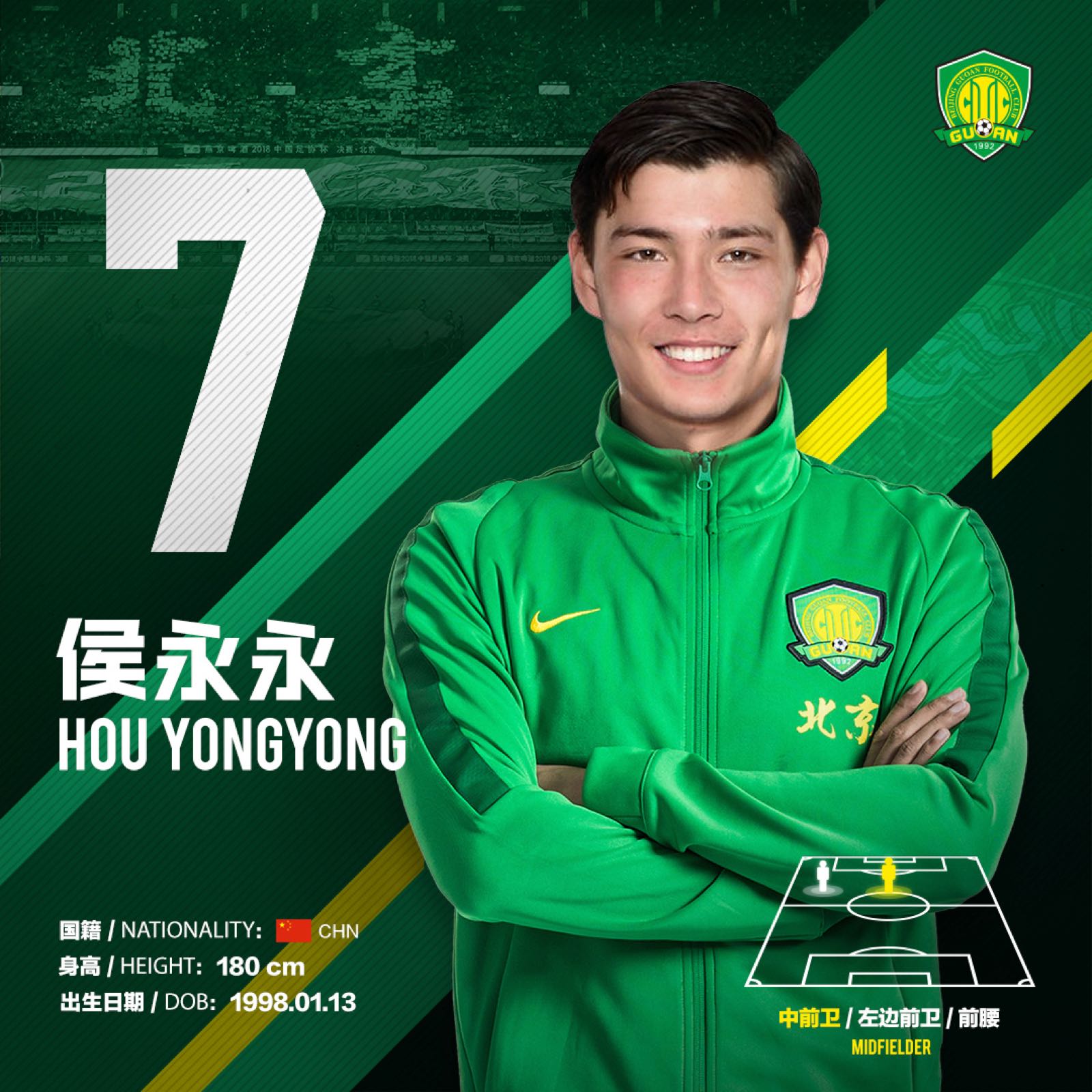 侯永永中赫国安,侯永永中超2019国安