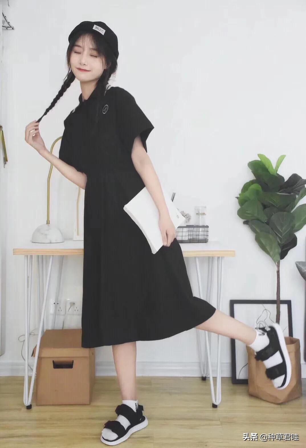 蓝色系的夏季穿搭,夏季高品质甜酷风穿搭