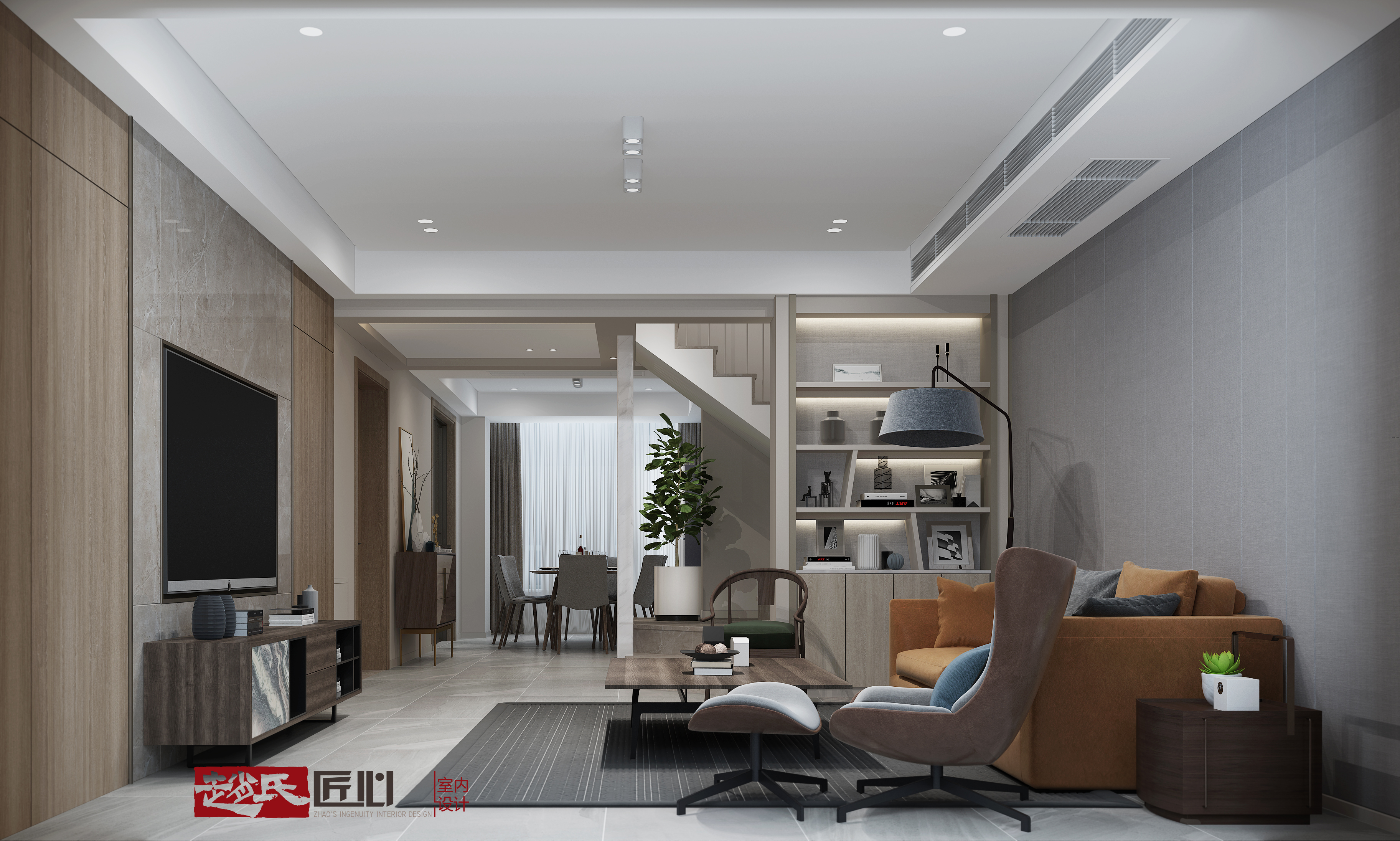 复式楼的楼梯在中间要怎么化解,复式楼梯位置布局设计