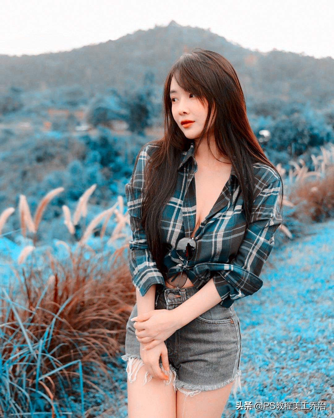 ps人像青橙色调调色教程,ps摄影蓝灰色调色教程